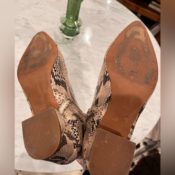 Cole Haan Snake Booties Size 8 - Picture 6 of 6